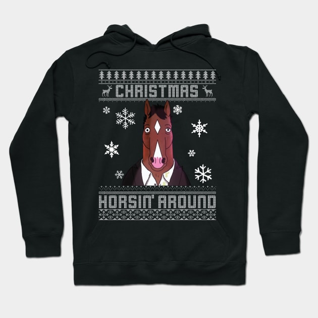 Horsin' Around Bojack Christmas Speacial Hoodie by Bevatron